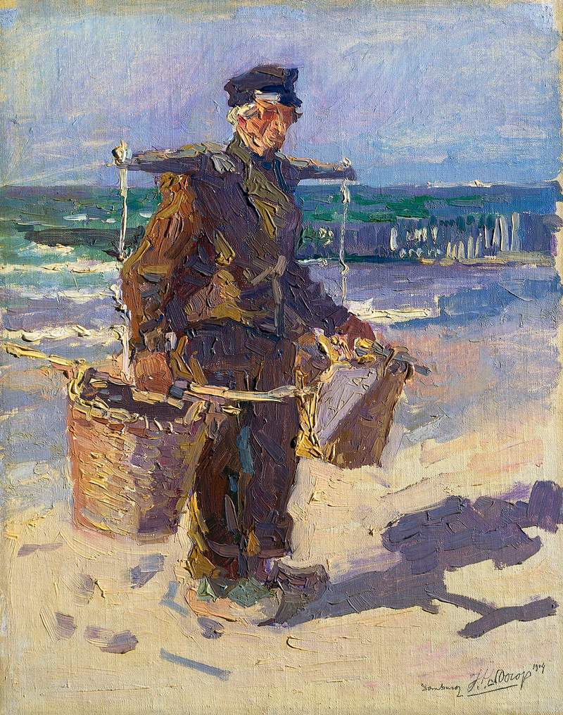 The Shell Fisherman (1904) by Jan Toorop. Original from The Rijksmuseum. Digitally enhanced by rawpixel.