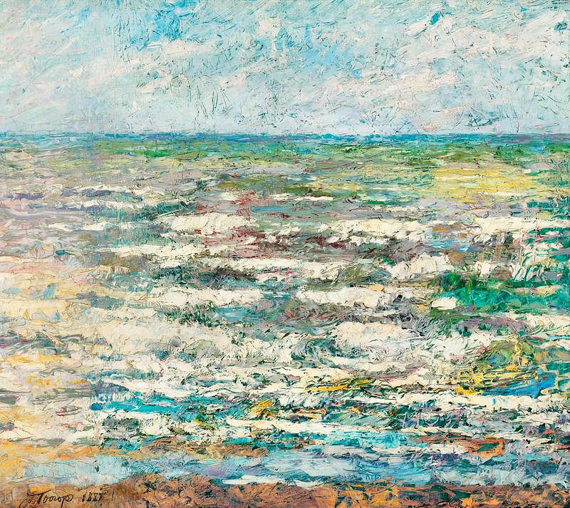 The Sea (1887) by Jan Toorop. Original from The Rijksmuseum. Digitally enhanced by rawpixel.