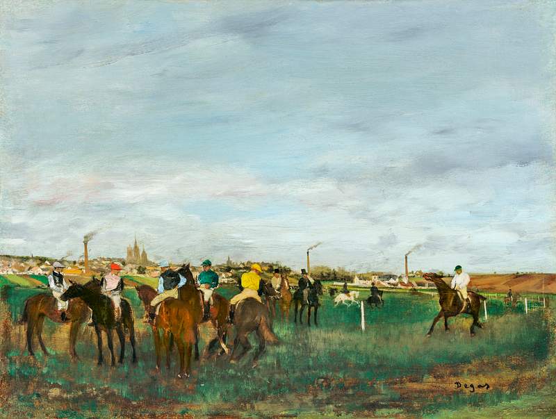 The Races (ca. 1871–1872) painting in high resolution by Edgar Degas. Original from The National Gallery of Art.…