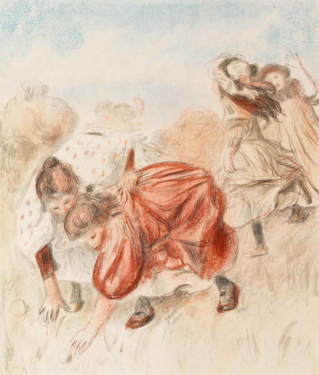 Artwork by Pierre–Auguste Renoir | Free public domain illustration Children Playing Ball (Enfants jouant à la balle) (1900) by Pierre-Auguste Renoir. Original from Barnes Foundation.…