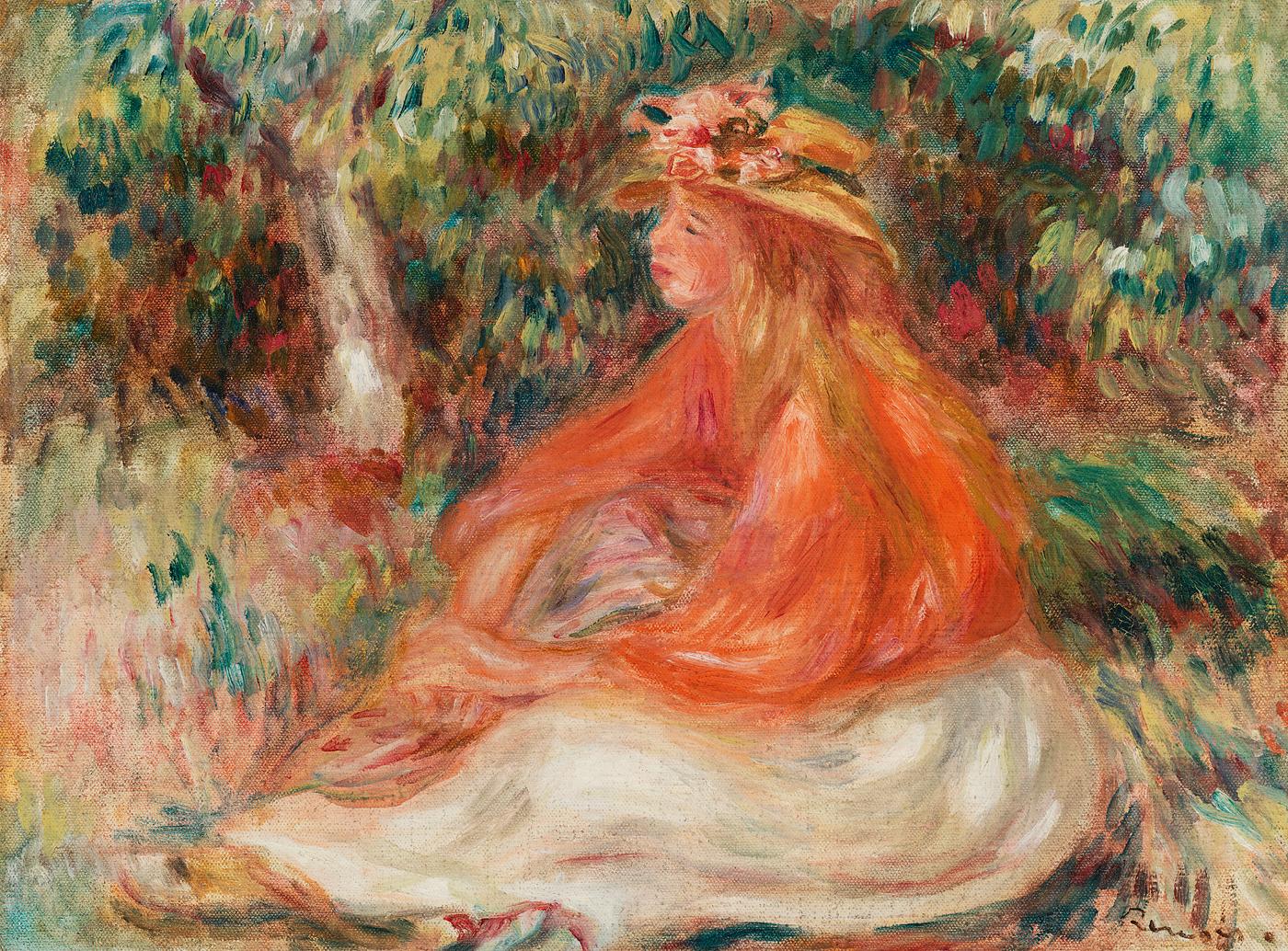 Seated Woman (Femme assise) (1910) by Pierre-Auguste Renoir. Original from Barnes Foundation. Digitally enhanced by rawpixel. Seated Woman (Femme assise) (1910) by Pierre-Auguste Renoir. Original from Barnes Foundation. Digitally enhanced by rawpixel.