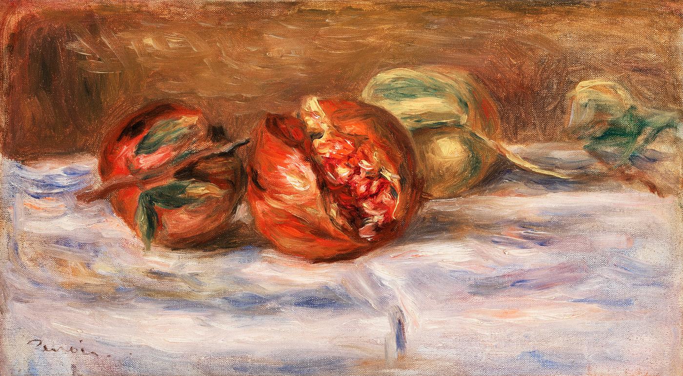 Pomegranates (Grenades) (1910) by Pierre-Auguste Renoir. Original from Barnes Foundation. Digitally enhanced by rawpixel. Pomegranates (Grenades) (1910) by Pierre-Auguste Renoir. Original from Barnes Foundation. Digitally enhanced by rawpixel.