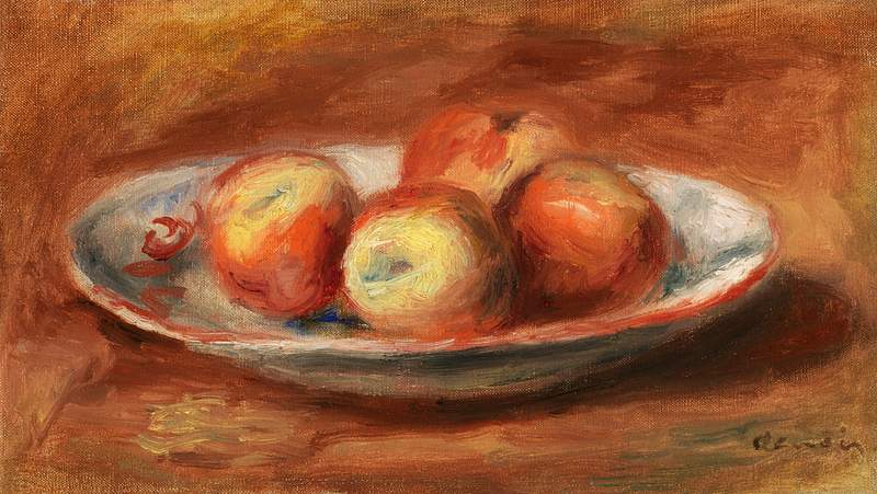 Pommes by Pierre–Auguste Renoir | Free public domain illustration Apples (Pommes) (1914) by Pierre-Auguste Renoir. Original from Barnes Foundation. Digitally enhanced by rawpixel.