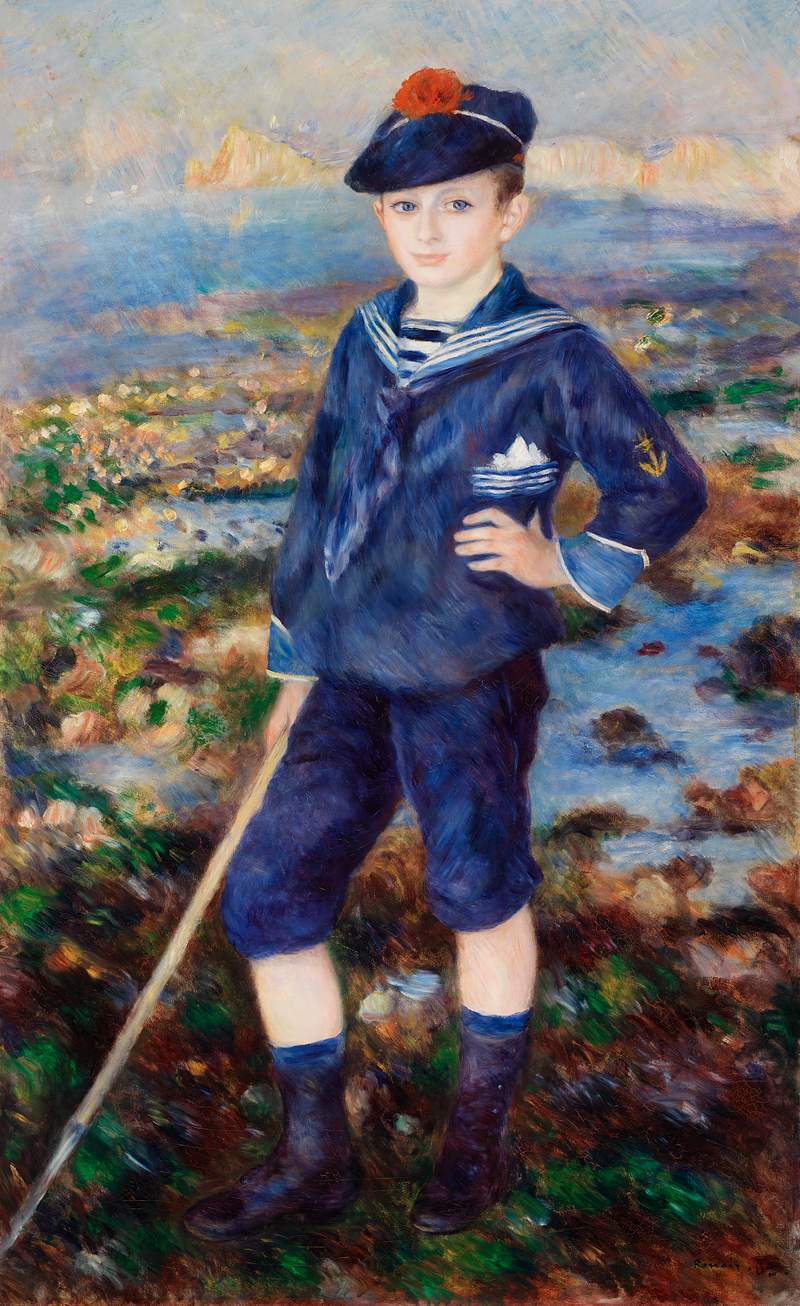 Sailor Boy (Portrait of Robert Nunès) (1883) by Pierre-Auguste Renoir. Original from Barnes Foundation. Digitally…