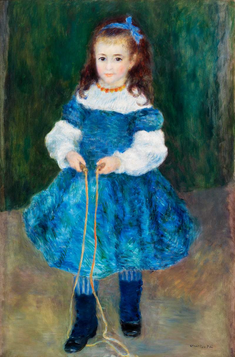 Girl with a Jump Rope (Portrait of Delphine Legrand) (1876) by Pierre-Auguste Renoir. Original from Barnes Foundation.…