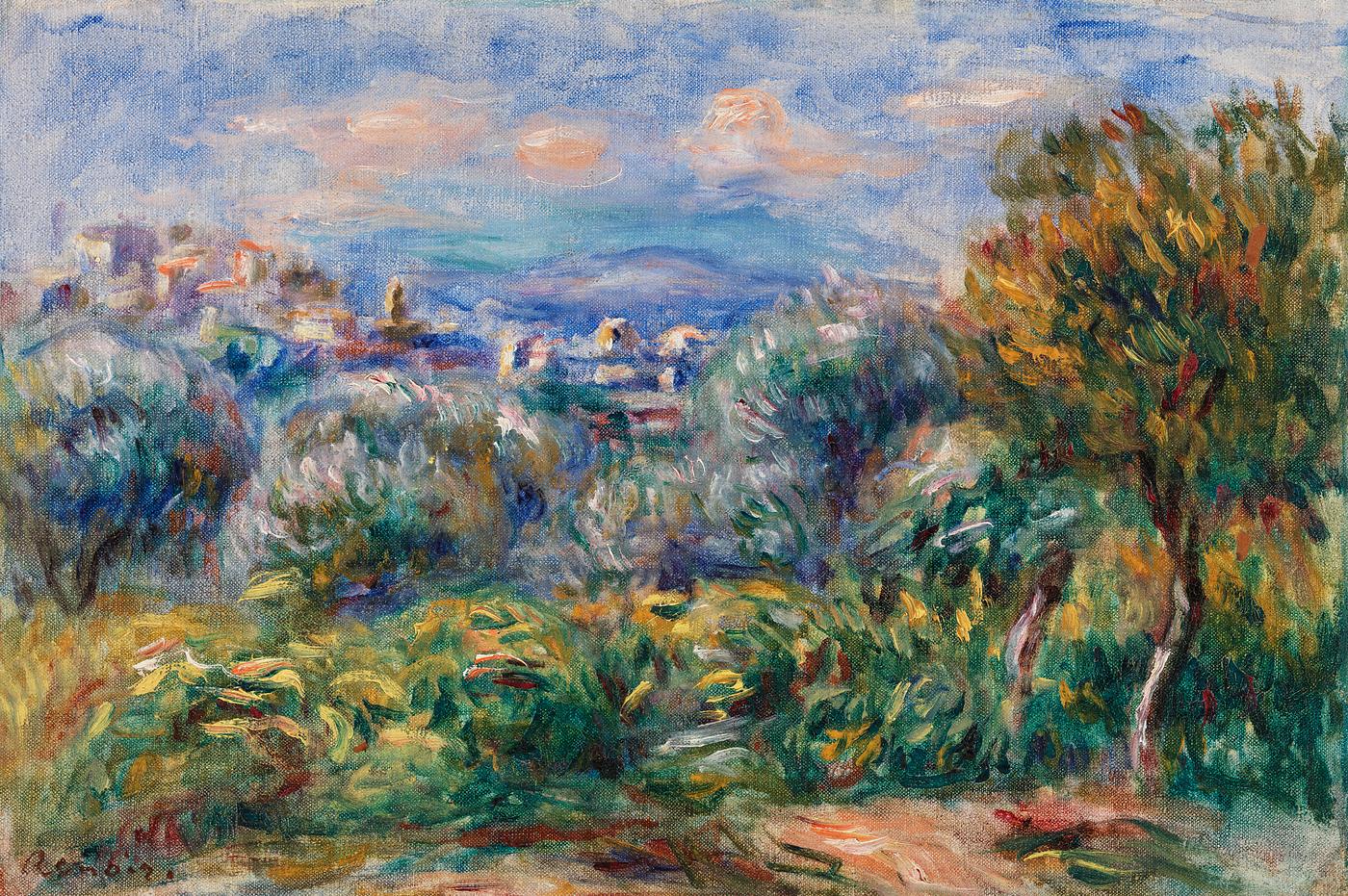 Landscape (Paysage) (1917) by Pierre-Auguste Renoir. Original from Barnes Foundation. Digitally enhanced by rawpixel. Landscape (Paysage) (1917) by Pierre-Auguste Renoir. Original from Barnes Foundation. Digitally enhanced by rawpixel.