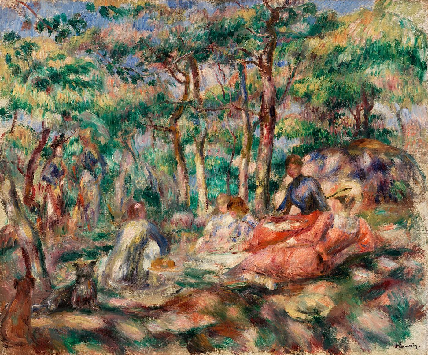 Picnic (Le Déjeuner sur l'herbe) (1893) by Pierre-Auguste Renoir. Original from Barnes Foundation. Digitally... Picnic (Le Déjeuner sur l'herbe) (1893) by Pierre-Auguste Renoir. Original from Barnes Foundation. Digitally...