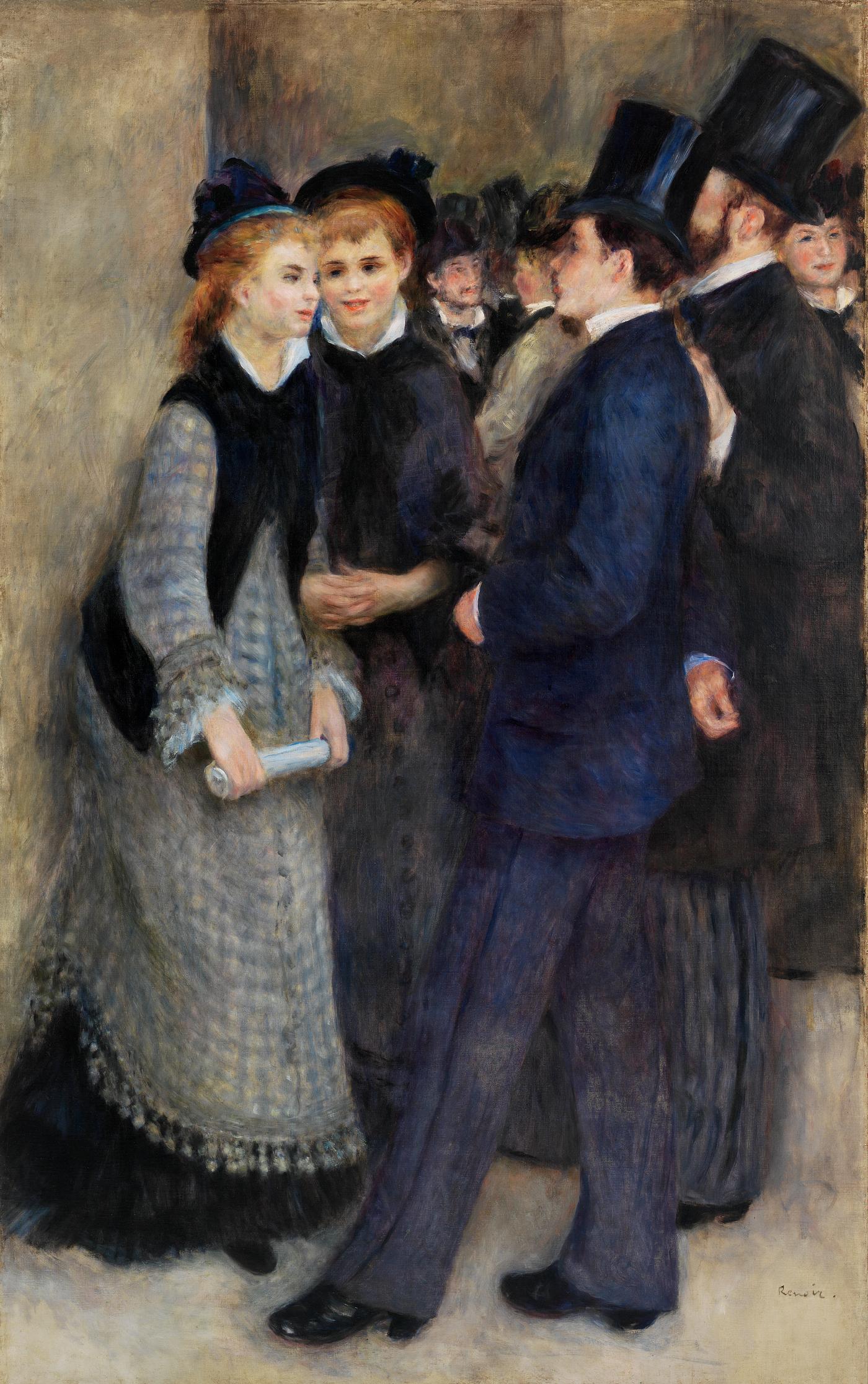 Leaving the Conservatory (La Sortie du conservatoire) (1876–1877)b by Pierre-Auguste Renoir. Original from Barnes... Leaving the Conservatory (La Sortie du conservatoire) (1876–1877)b by Pierre-Auguste Renoir. Original from Barnes...
