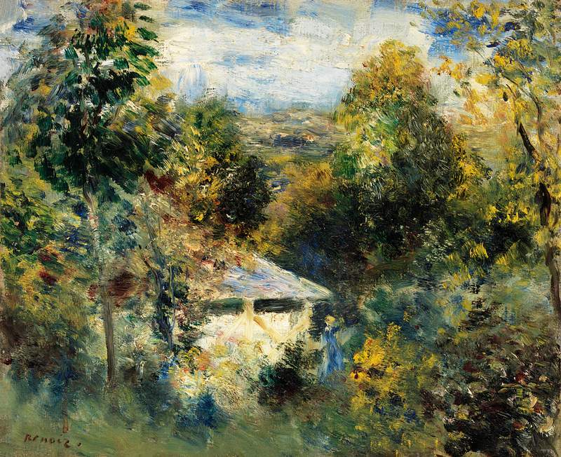 Louveciennes (1872–1873) by Pierre-Auguste Renoir. Original from Barnes Foundation. Digitally enhanced by rawpixel.