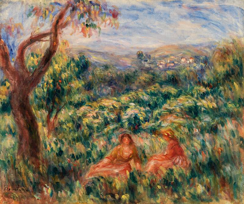 Landscape (Paysage) (1916) by Pierre-Auguste Renoir. Original from Barnes Foundation. Digitally enhanced by rawpixel.