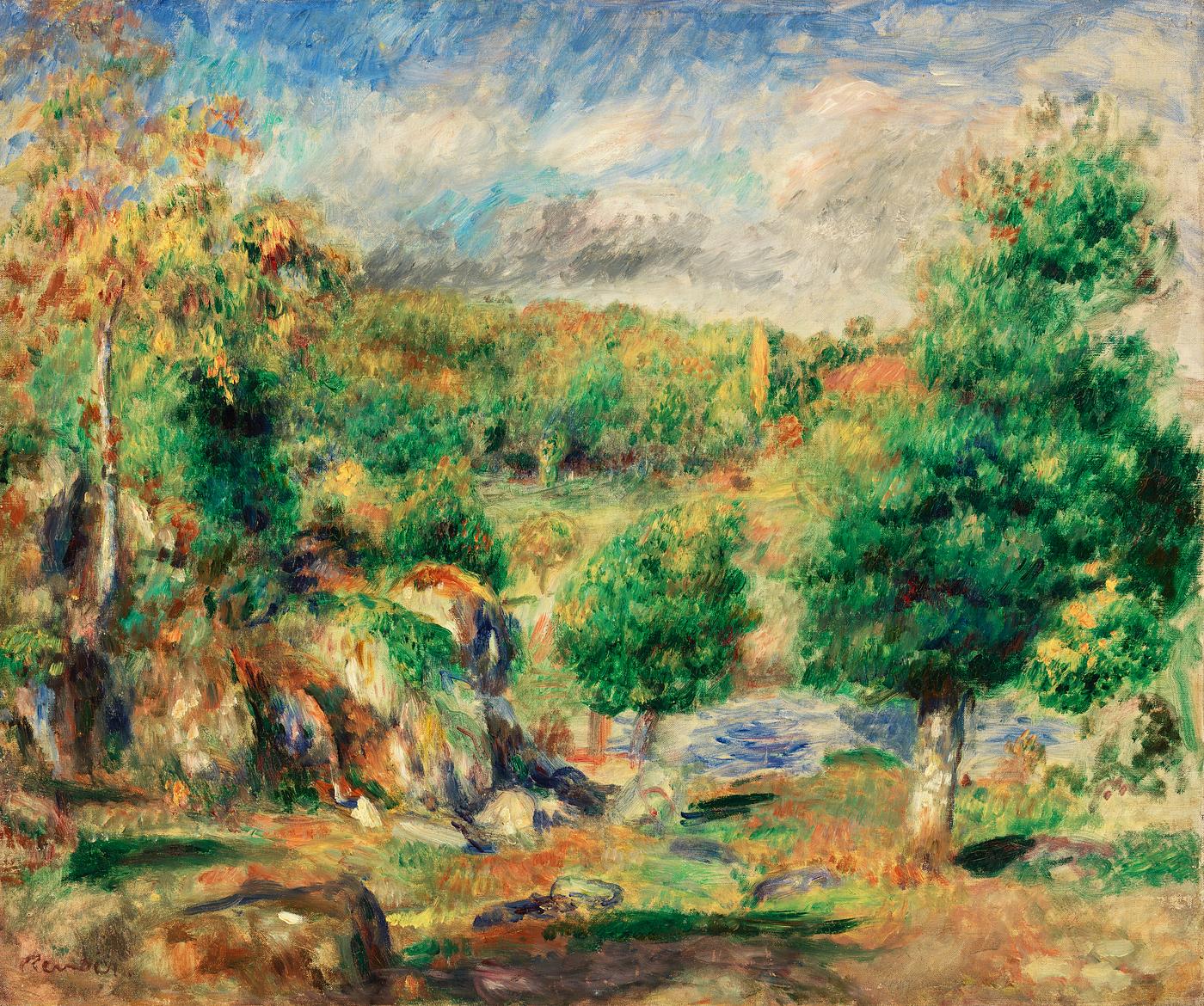 Chestnut Trees, Pont-Aven (Châtaigniers, Pont–Aven) (1892) by Pierre-Auguste Renoir. Original from Barnes... Chestnut Trees, Pont-Aven (Châtaigniers, Pont–Aven) (1892) by Pierre-Auguste Renoir. Original from Barnes...