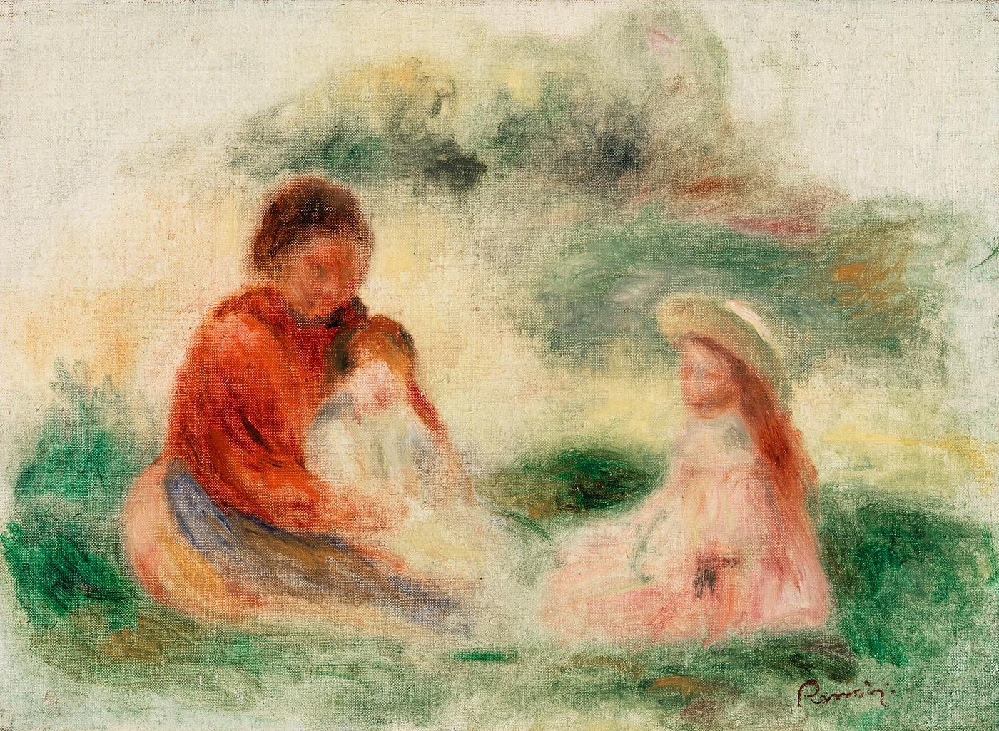 Young Family (La Jeune famille) (1902–1903) by Pierre-Auguste Renoir. Original from Barnes Foundation. Digitally... Young Family (La Jeune famille) (1902–1903) by Pierre-Auguste Renoir. Original from Barnes Foundation. Digitally...