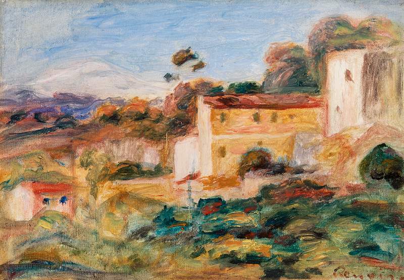 Paysage by Pierre–Auguste Renoir | Free public domain illustration Landscape (Paysage) (1911) by Pierre-Auguste Renoir. Original from Barnes Foundation. Digitally enhanced by rawpixel.