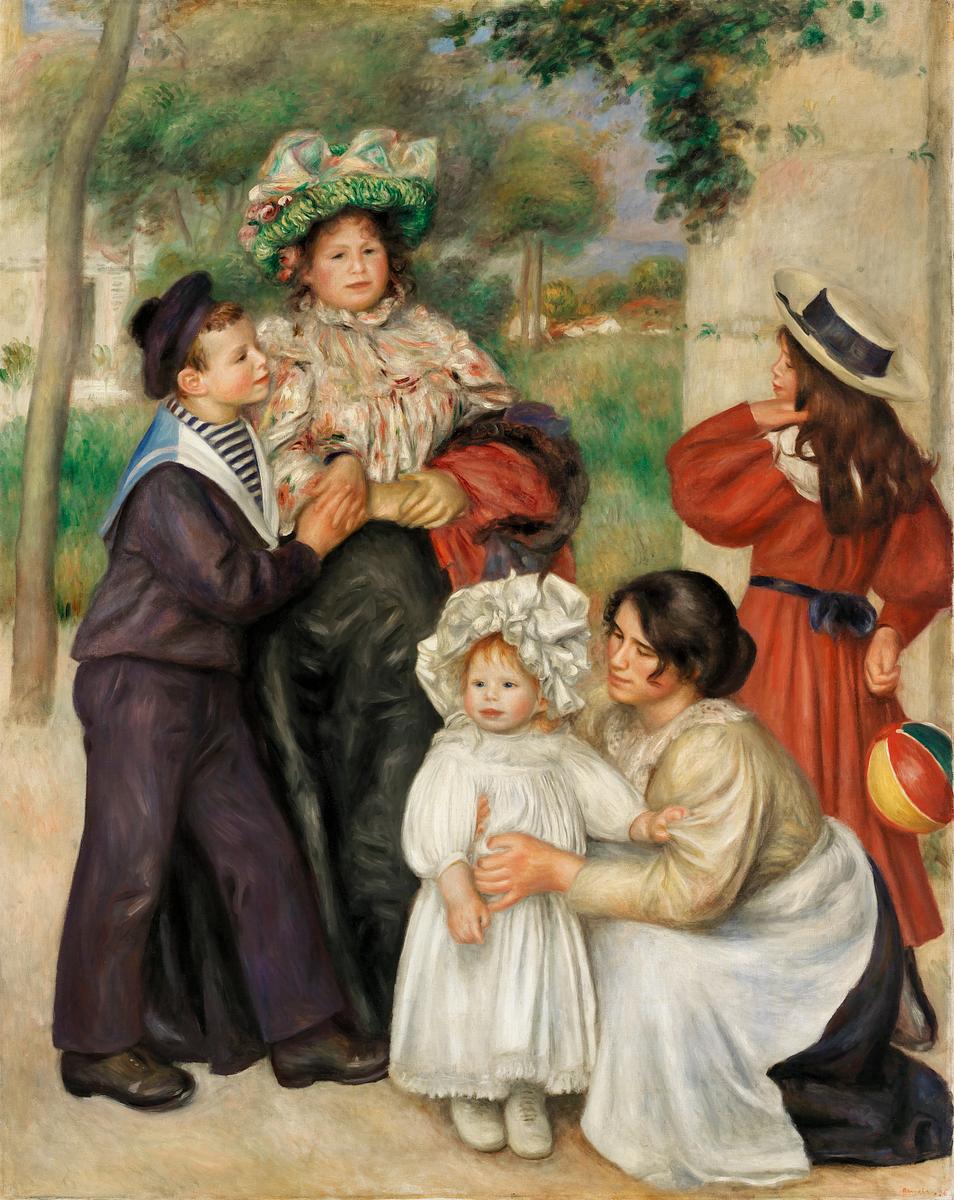 Artwork by Pierre–Auguste Renoir | Free public domain illustration The Artist's Family (La Famille de l'artiste) (1896) by Pierre-Auguste Renoir. Original from Barnes Foundation. Digitally…