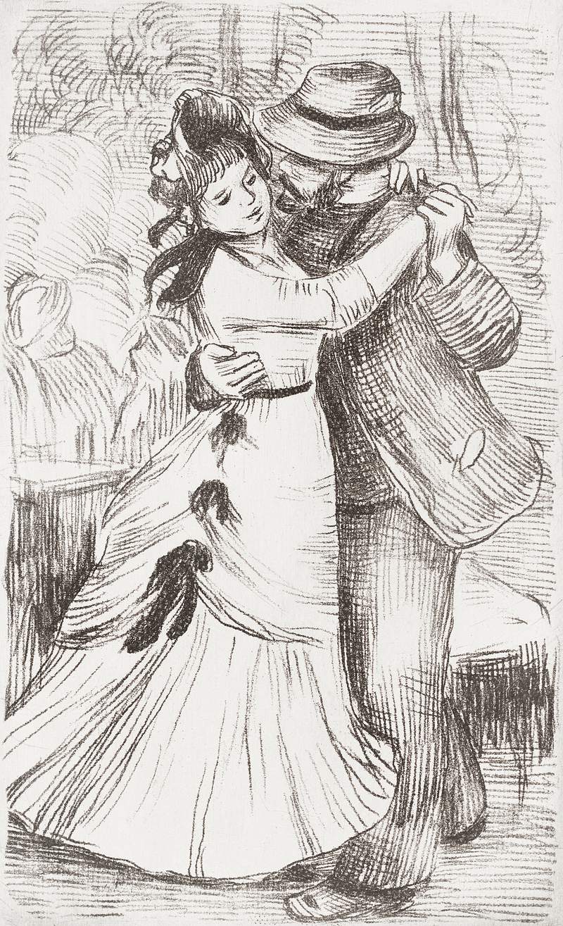 Artwork by Pierre–Auguste Renoir | Free public domain illustration The Country Dance (1890) by Pierre-Auguste Renoir. Original from Yale University Art Gallery. Digitally enhanced by rawpixel.