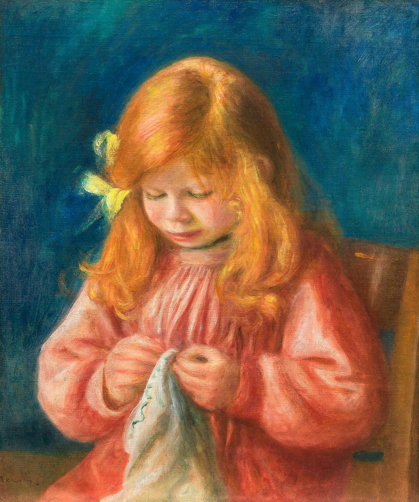 Artwork by Pierre–Auguste Renoir Jean Renoir Sewing (1899–1900) by Pierre-Auguste Renoir. Original from The Art Institute of Chicago. Digitally...