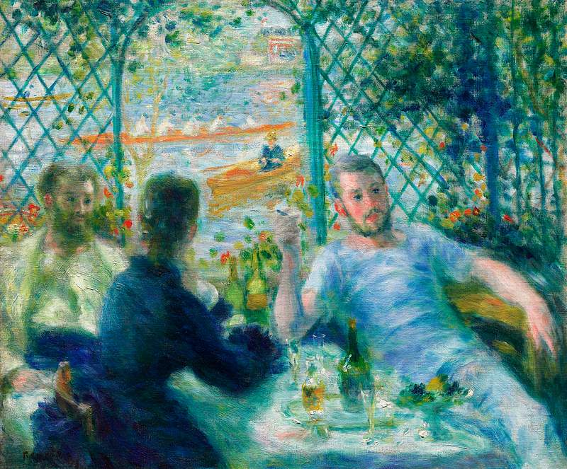 Lunch at the Restaurant Fournaise (The Rowers’ Lunch) (1875) by Pierre-Auguste Renoir. Original from The Art Institute…