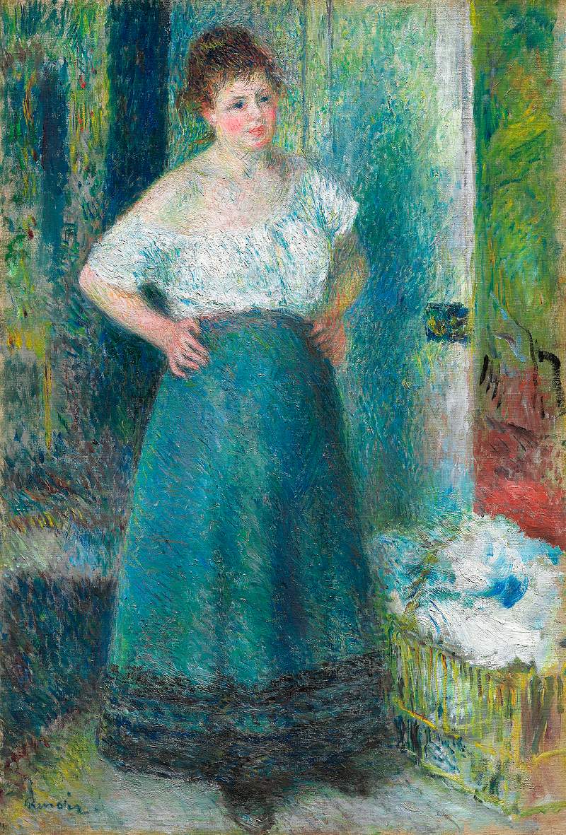 The Laundress (1877–1879) by Pierre-Auguste Renoir. Original from The Art Institute of Chicago. Digitally enhanced by…