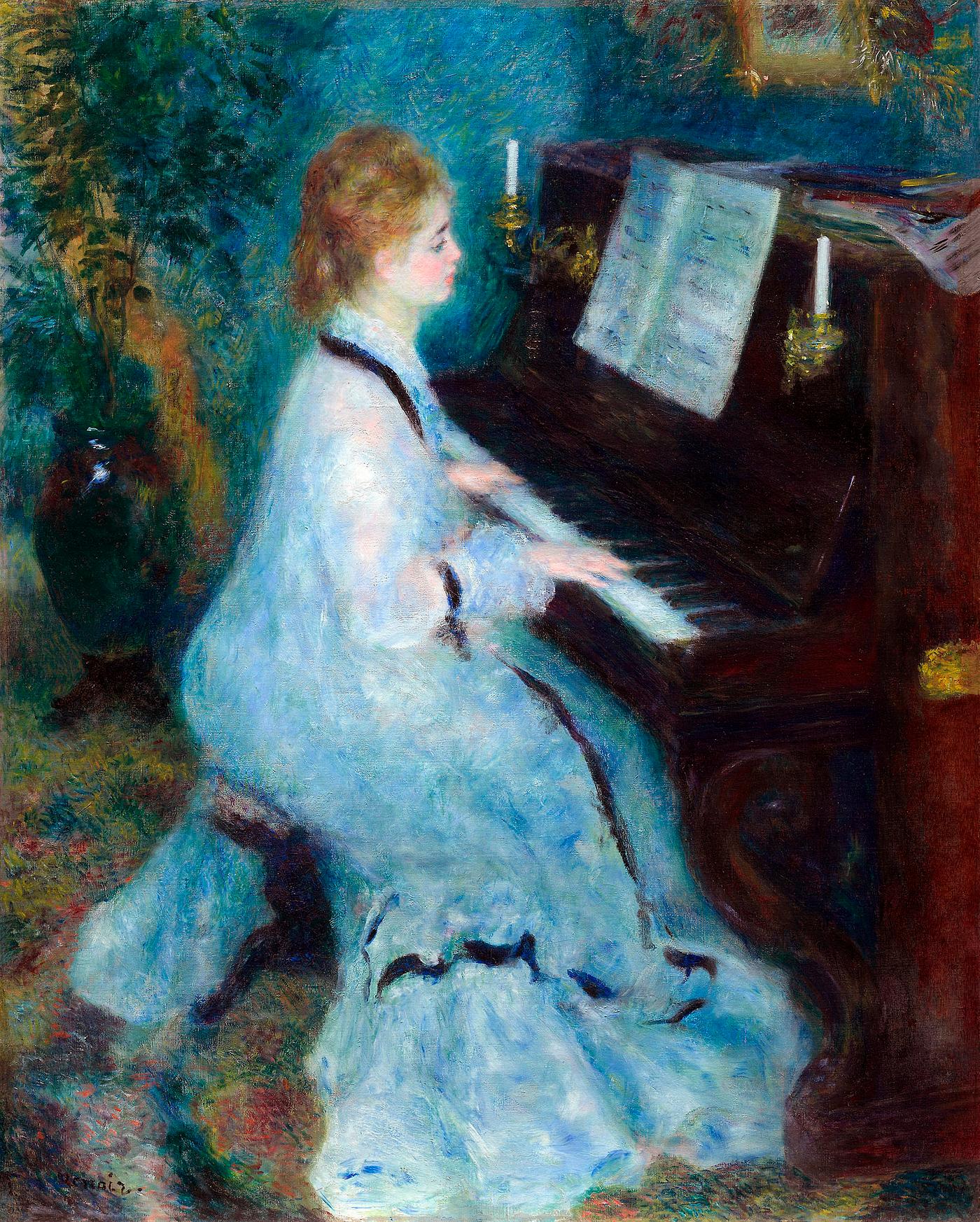 Artwork by Pierre–Auguste Renoir Woman at the Piano (1875–1876) by Pierre-Auguste Renoir. Original from The Art Institute of Chicago. Digitally...