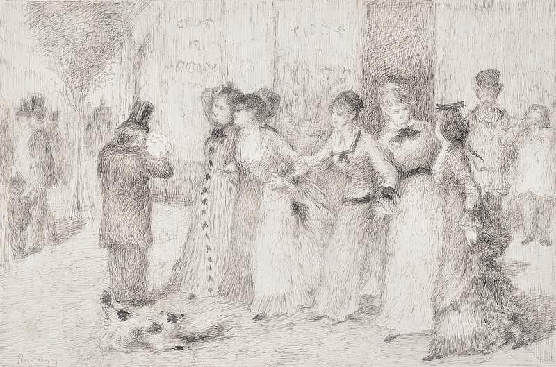Workers’ Daughters on the Outer Boulevard (Illustration for Emile Zola’s “L’Assommoir”)…