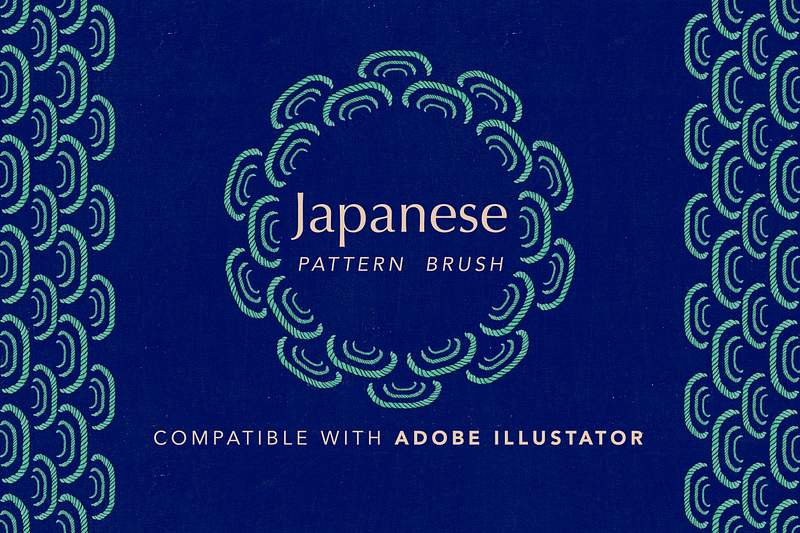 Japanese pattern brush vector editable… | Royalty free stock Illustration | High Resolution graphic Japanese pattern brush vector editable template, remix of artwork by Watanabe Seitei