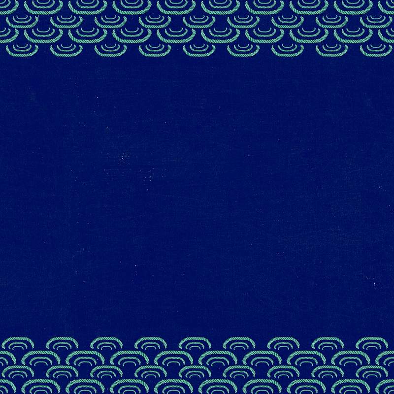 Japanese wave pattern psd frame, remix of… | Royalty free stock Illustration | High Resolution graphic Japanese wave pattern psd frame, remix of artwork by Watanabe Seitei