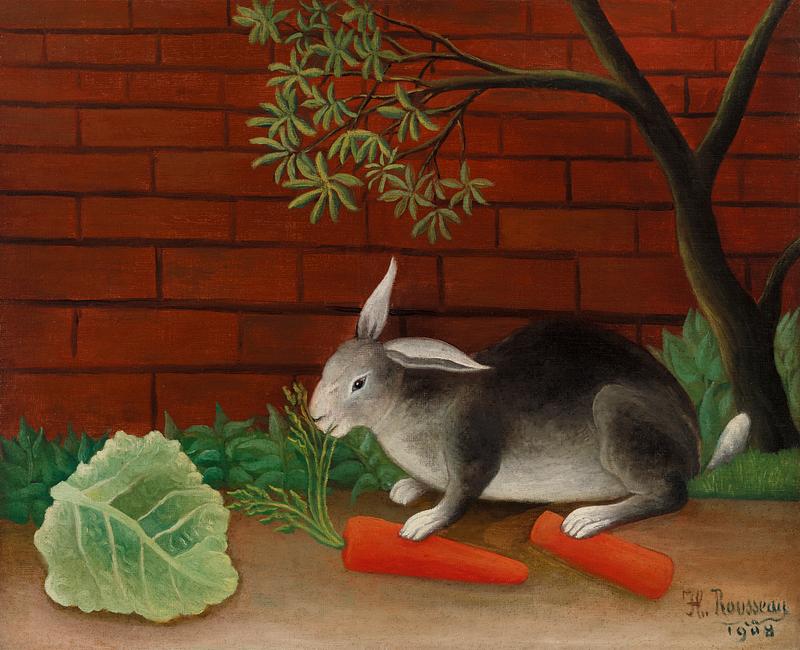 The Rabbit's Meal by Henri Rousseau The Rabbit's Meal (Le Repas du lapin) (1908) by Henri Rousseau. Original from Barnes Foundation. Digitally enhanced by…