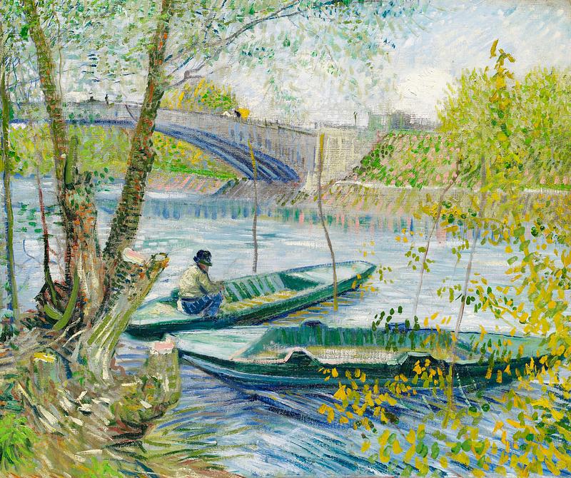 Fishing in Spring, the Pont de Clichy (Asnières) (1887) by Vincent Van Gogh. Original from the Art Institute of Chicago. Digitally enhanced by rawpixel. Fishing in Spring, the Pont de Clichy (Asnières) (1887) by Vincent Van Gogh. Original from the Art Institute of…