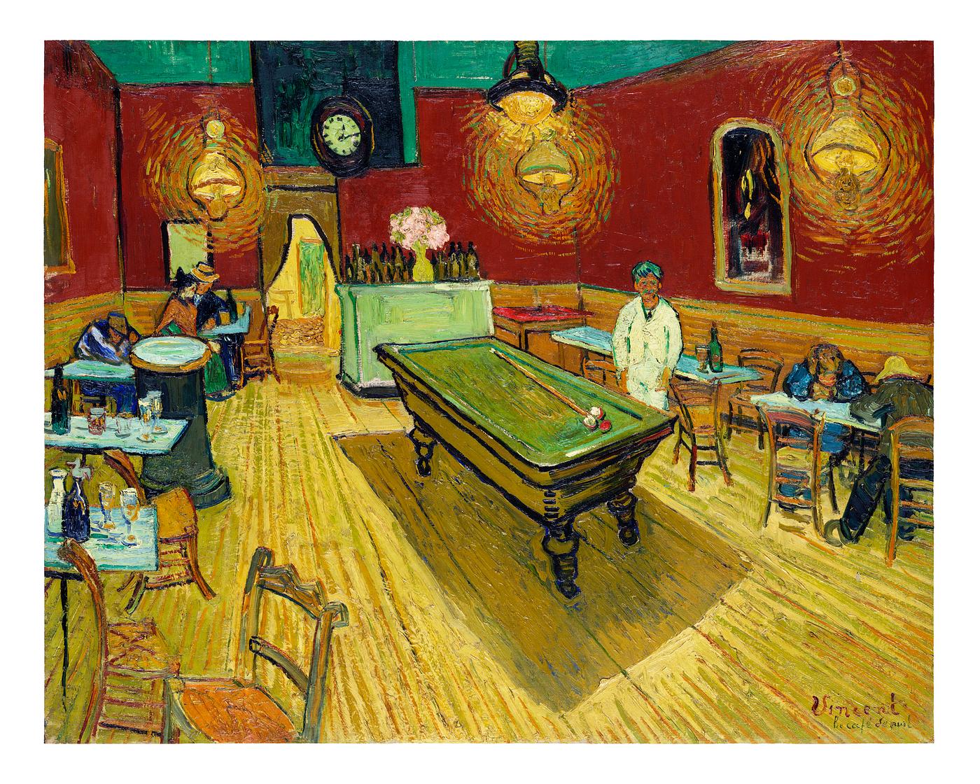 Le café de nuit (The Night Café) (1888) by Vincent van Gogh. Le café de nuit (The Night Café) (1888) by Vincent van Gogh.
