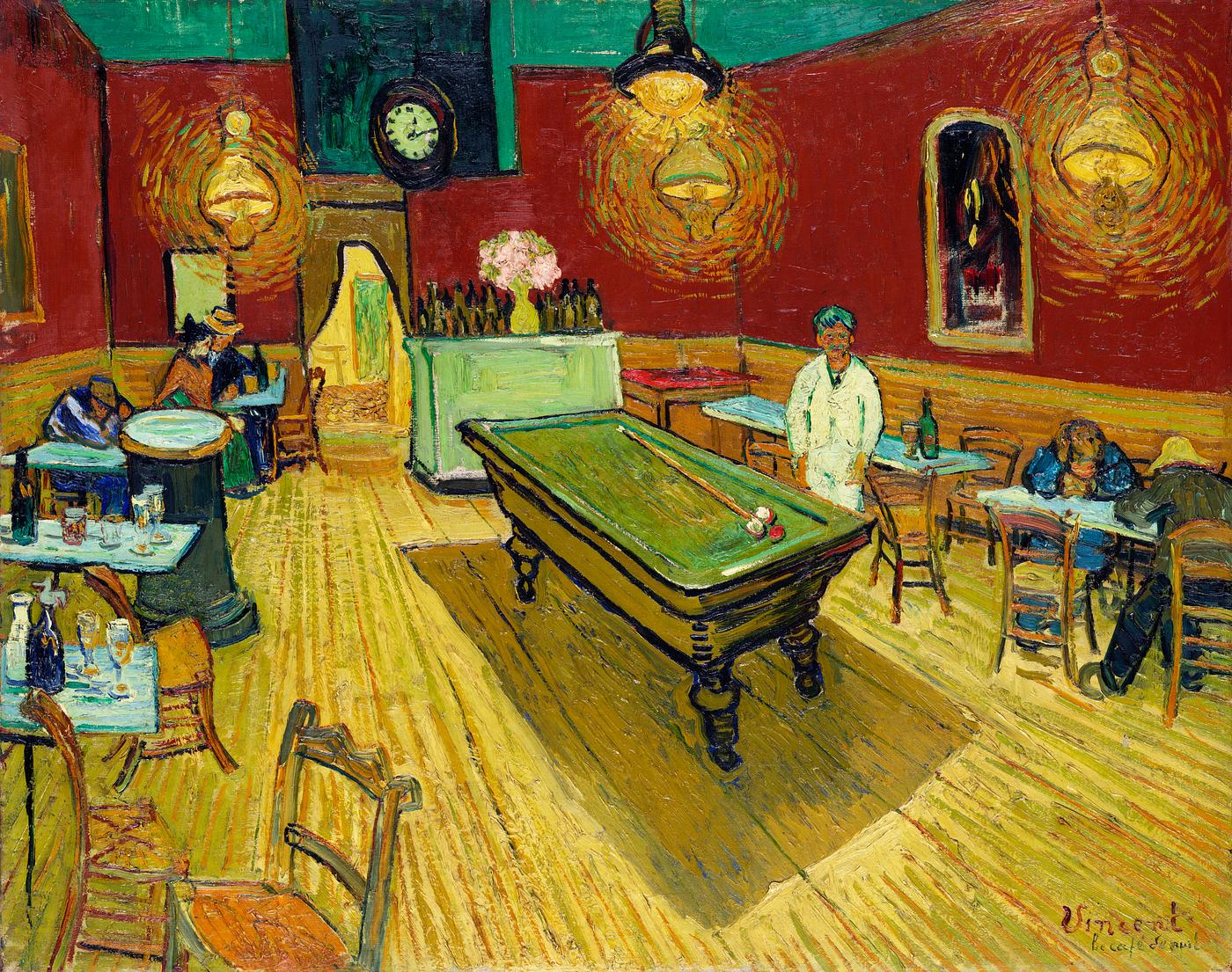 Le café de nuit (The Night Café) (1888) by Vincent van Gogh. Original from the Yale University Art Gallery.... Le café de nuit (The Night Café) (1888) by Vincent van Gogh. Original from the Yale University Art Gallery....