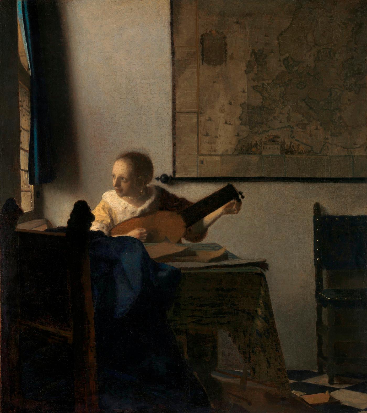 Young Woman with a Lute (ca.1662–1663) by Johannes Vermeer. Original from The MET Museum. Digitally enhanced by... Young Woman with a Lute (ca.1662–1663) by Johannes Vermeer. Original from The MET Museum. Digitally enhanced by...