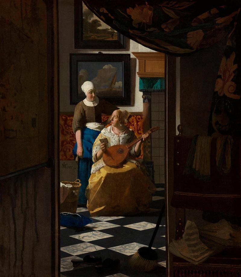 The Love Letter by Johannes Vermeer The Love Letter (ca. 1669 –1670) by Johannes Vermeer. Original from The Rijksmuseum. Digitally enhanced by rawpixel.