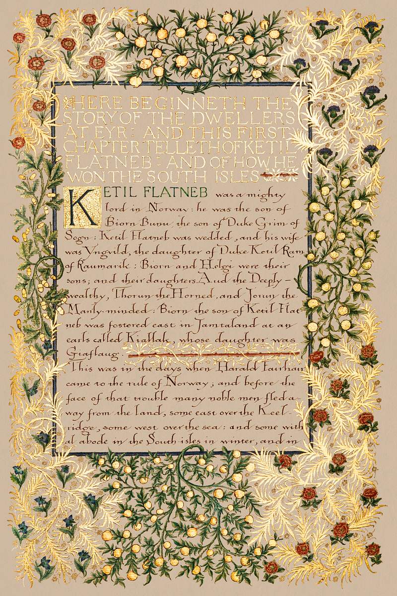 The Story of the Dwellers at Eyr by William Morris (1834–1896). Original from The Birmingham Museum. Digitally enhanced…