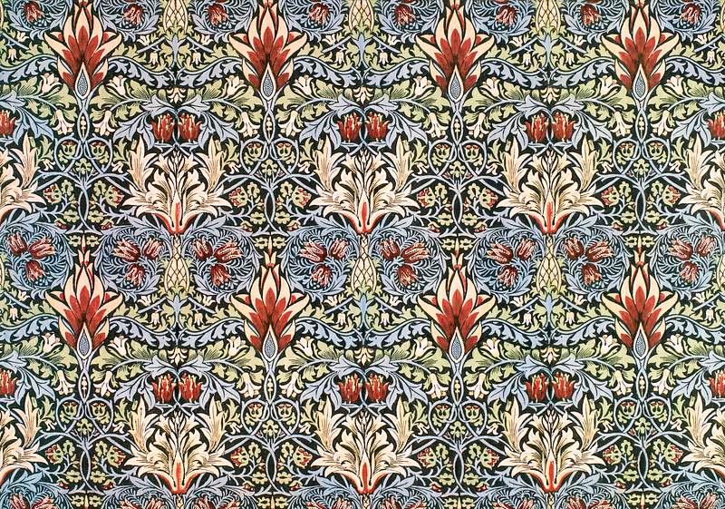Snakeshead (1876-1877) by William Morris. Original from The Birmingham Museum. Digitally enhanced by rawpixel.