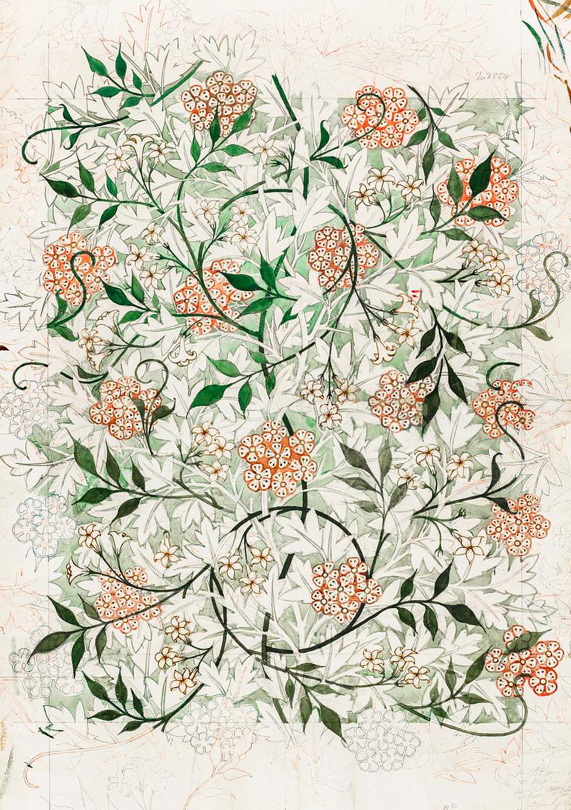Free royalty image about Jasmine by William Morris. Original from The Birmingham Museum. Digitally enhanced by rawpixel. Jasmine by William Morris. Original from The Birmingham Museum. Digitally enhanced by rawpixel.