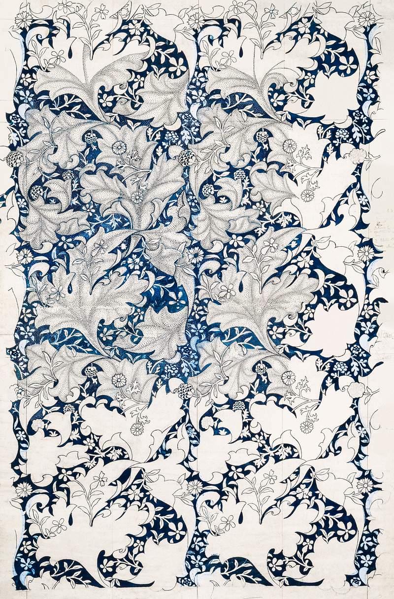 Wallflower Pattern (1890) by William Morris. Original from The Birmingham Museum. Digitally enhanced by rawpixel.