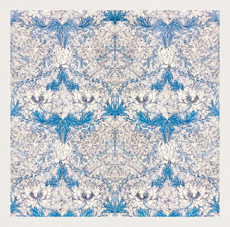 Honeysuckle pattern (1876) by William Morris. Original from The Smithsonian Institution. Digitally enhanced by rawpixel.