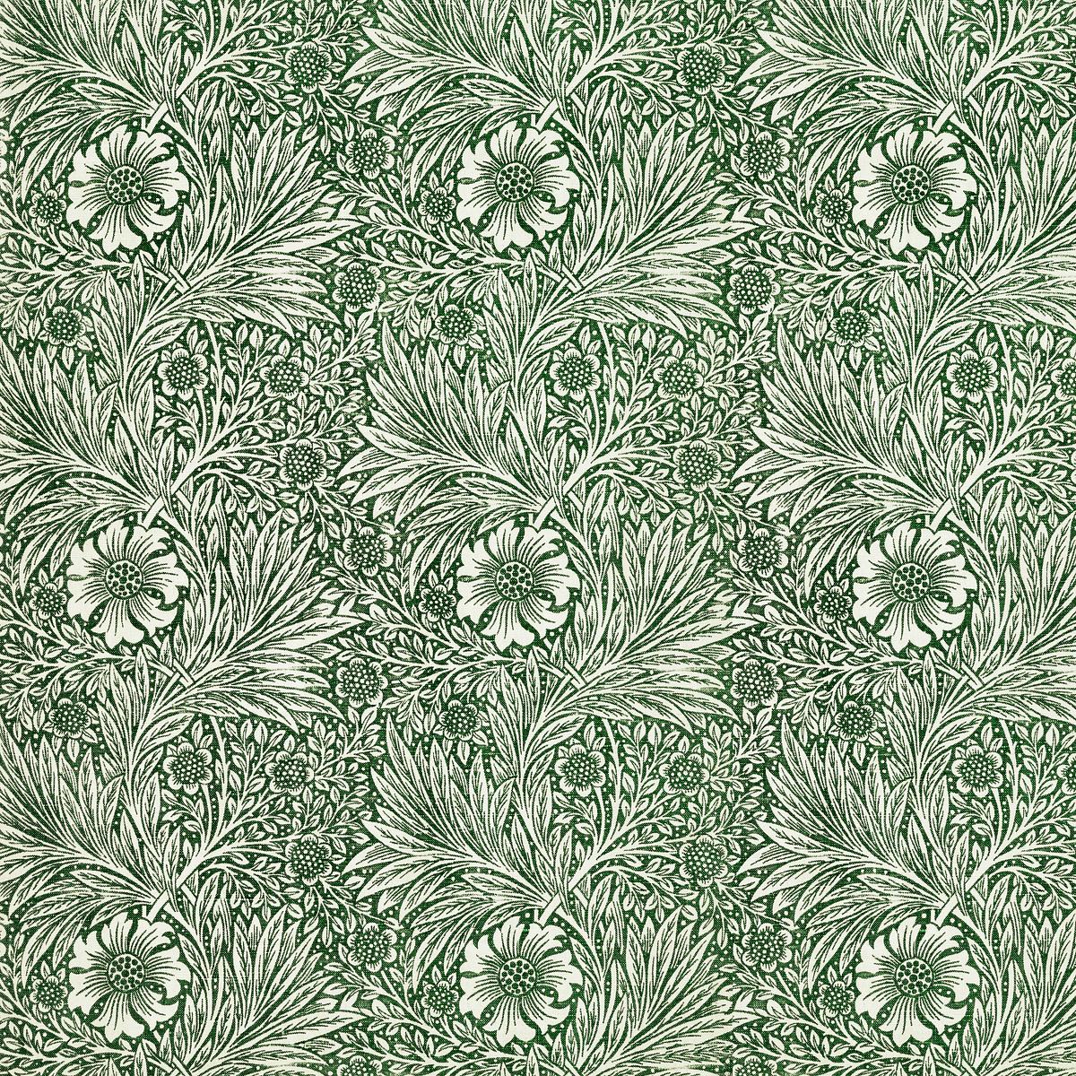 Marigold pattern (1875) by William Morris.… | Free public domain illustration Marigold pattern (1875) by William Morris. Original from The Smithsonian Institution. Digitally enhanced by rawpixel.