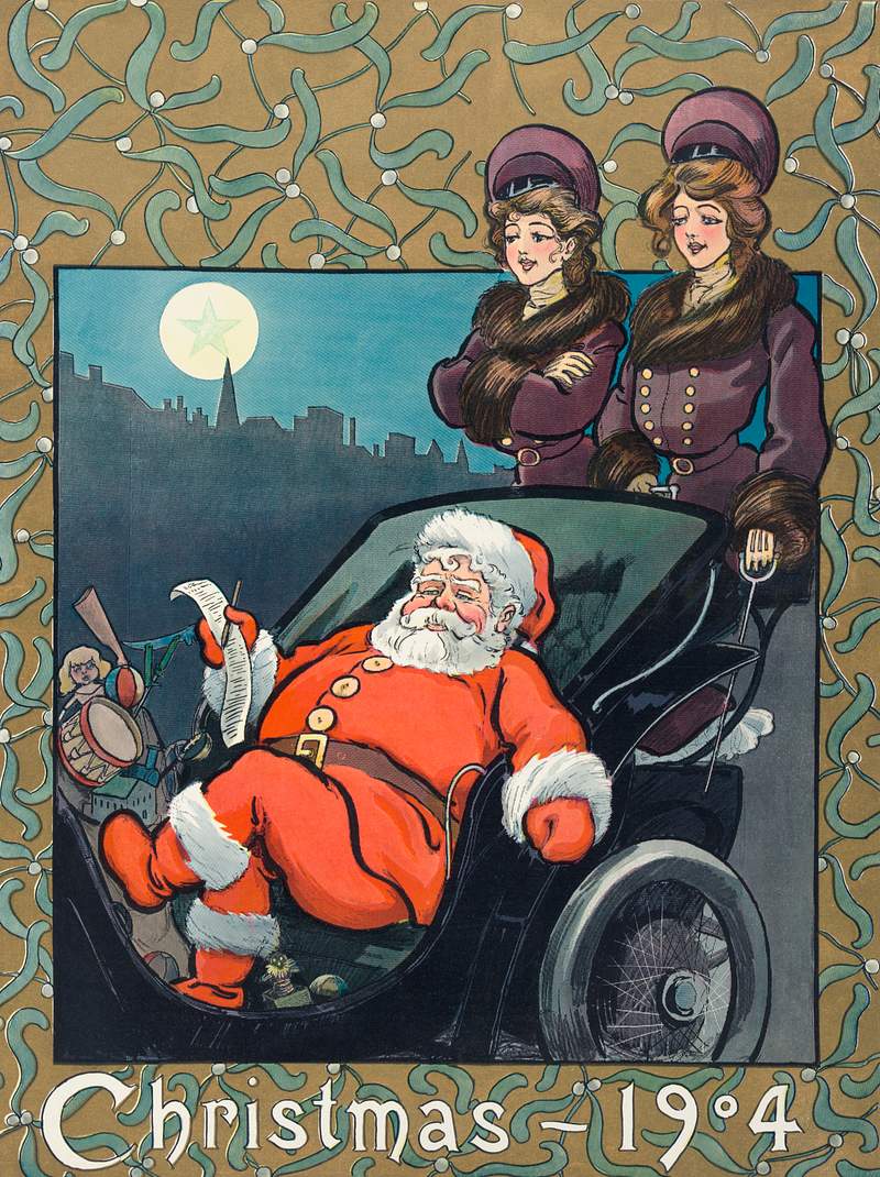 Vintage Christmas card illustration | Free public domain illustration Christmas 1904 (1904) by J. Ottman Lithographic Company. Original from Library of Congress. Digitally enhanced by rawpixel.