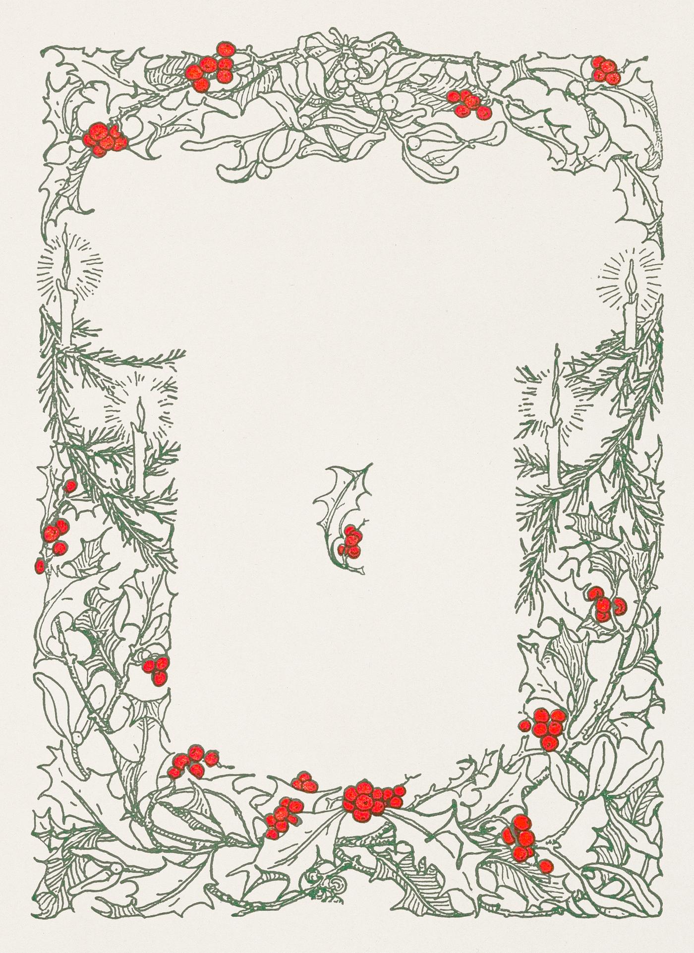 Foliage Frame from The children's book of Christmas (ca. 1911) by J.C. Dier. Original from Library of Congress.... Foliage Frame from The children's book of Christmas (ca. 1911) by J.C. Dier. Original from Library of Congress....