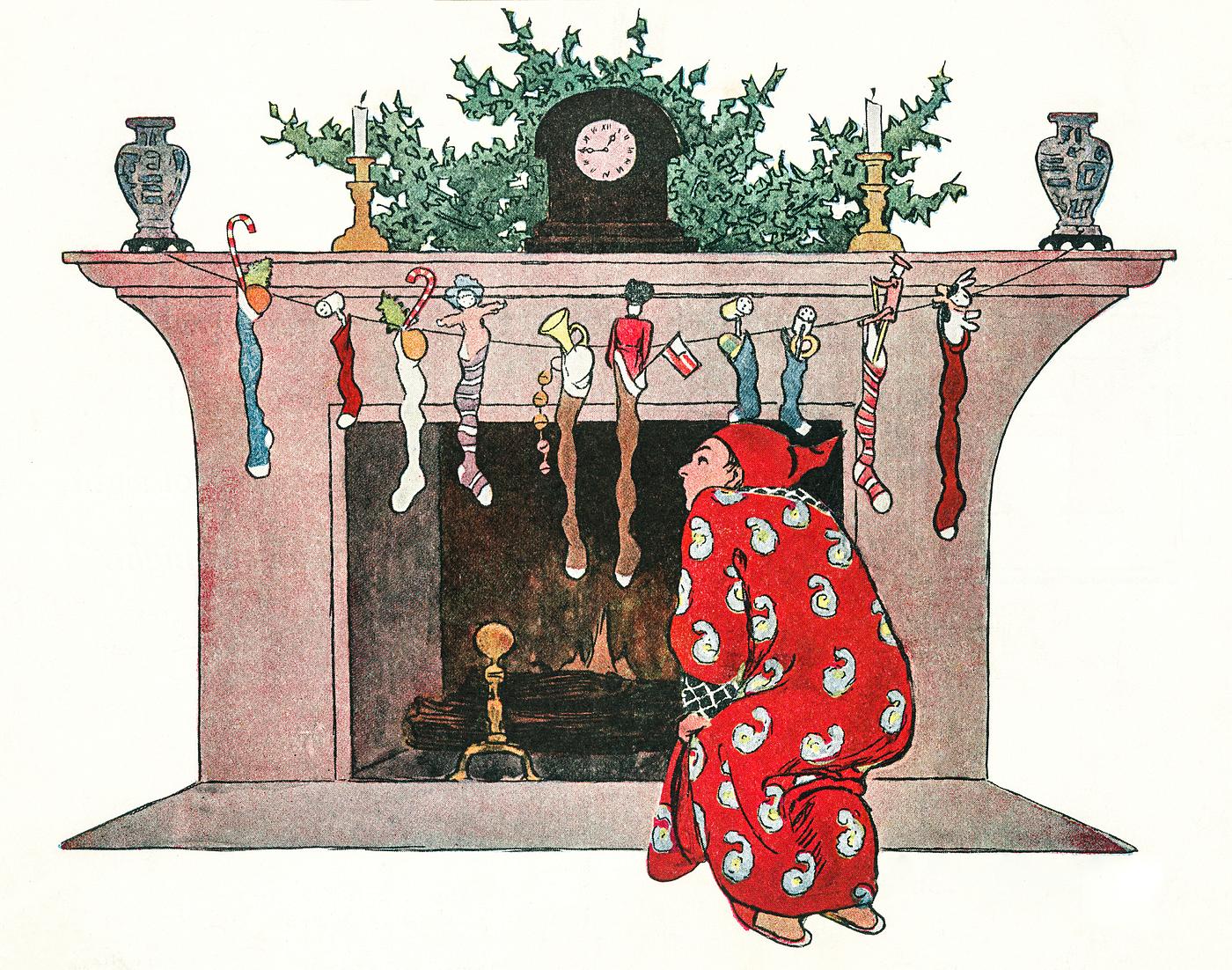 And Giving a Nod, Up the Chimney He Rose by Jessie Wilcox Smith (1863–1935). Original from The New York Public Library... And Giving a Nod, Up the Chimney He Rose by Jessie Wilcox Smith (1863–1935). Original from The New York Public Library...