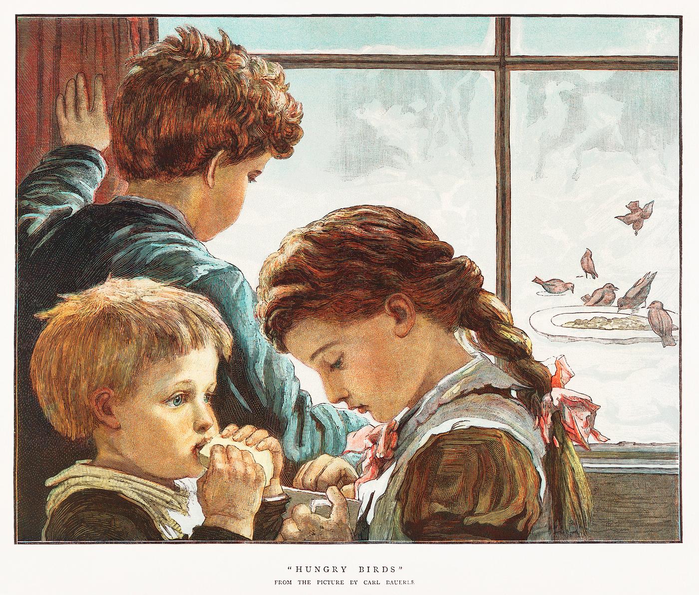 Hungry Birds (1882) from The Graphic Christmas Number 1882. Original from The MET Museum. Digitally enhanced by rawpixel. Hungry Birds (1882) from The Graphic Christmas Number 1882. Original from The MET Museum. Digitally enhanced by rawpixel.