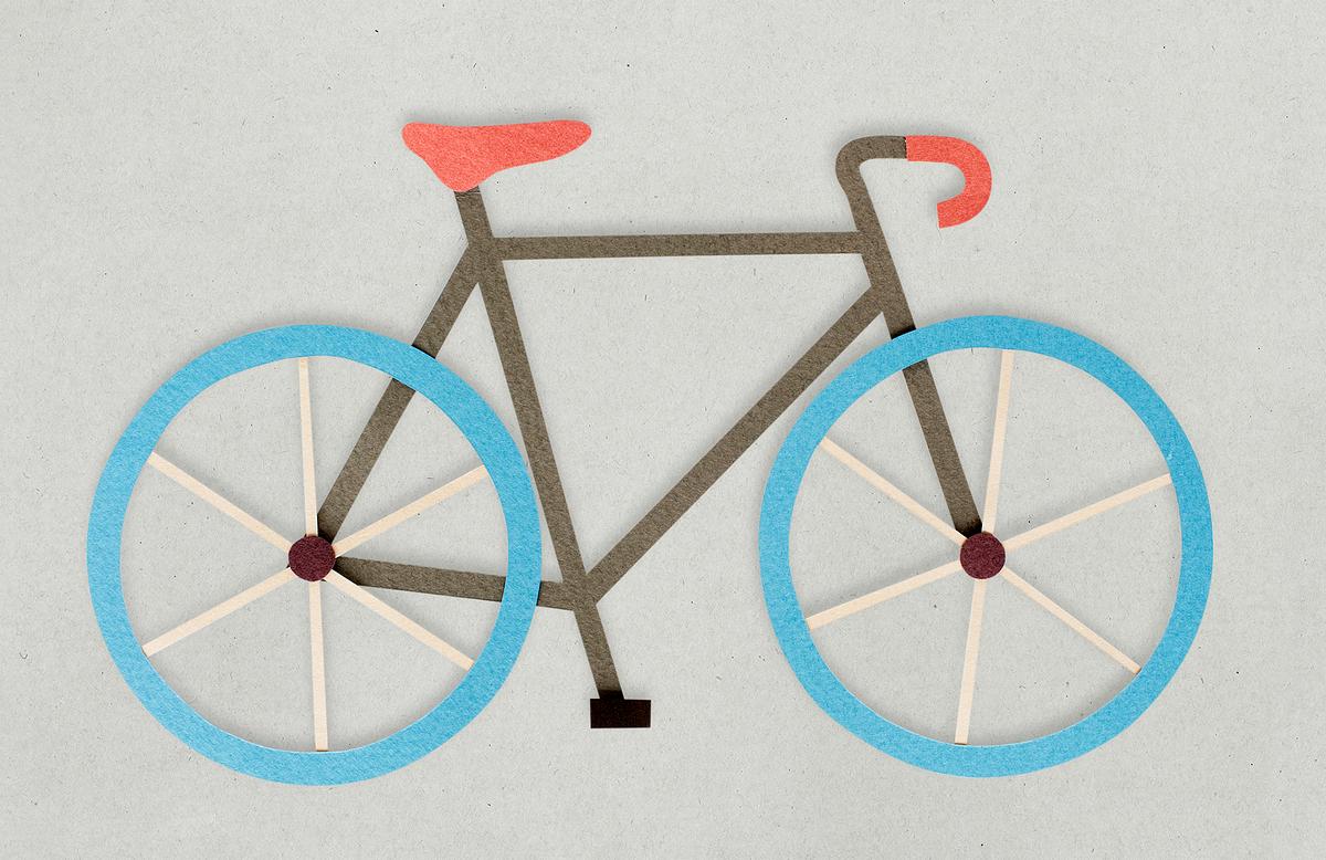 Download Paper Craft Design Bicycle Royalty Free Stock Psd Mockup High Resolution Design