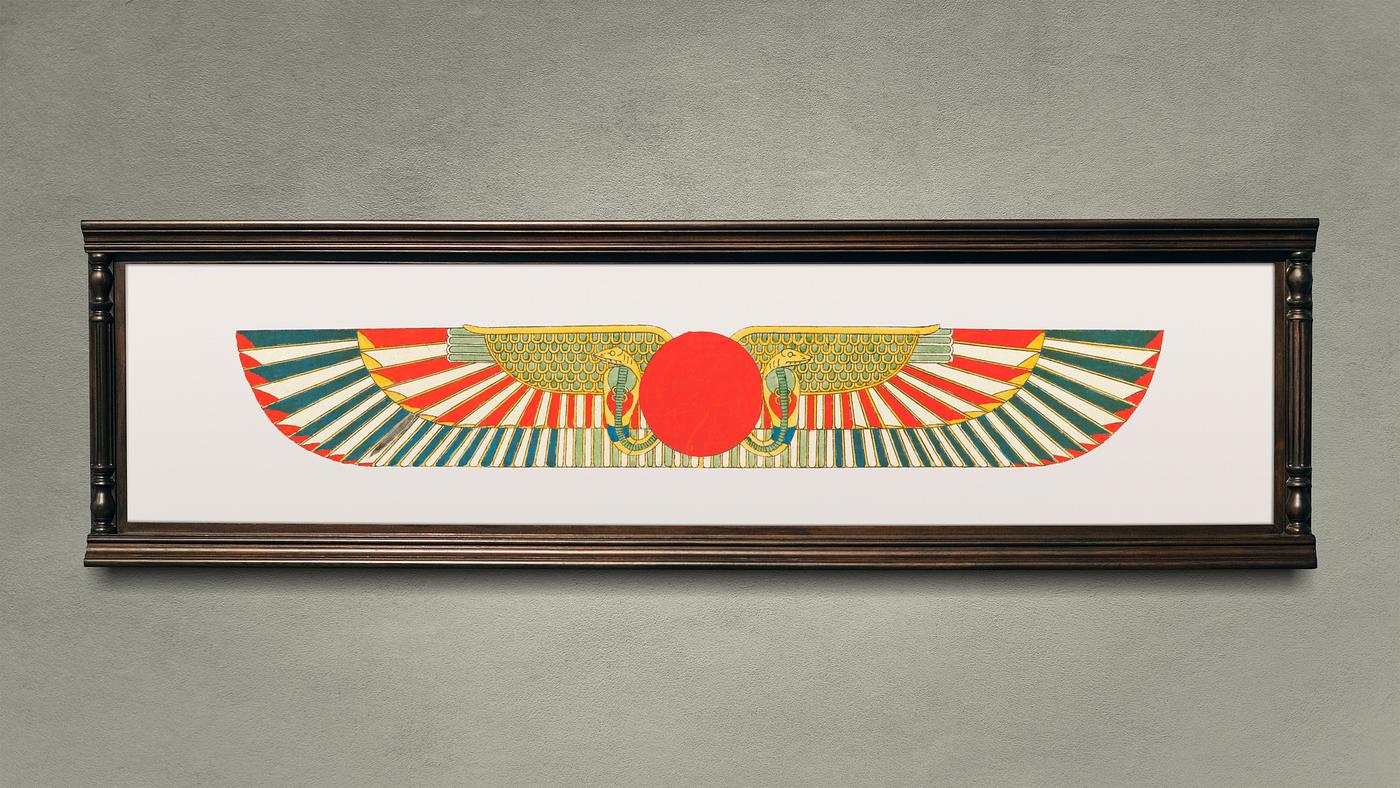 Artwork in a frame mockup Wooden picture frame mockup illustration