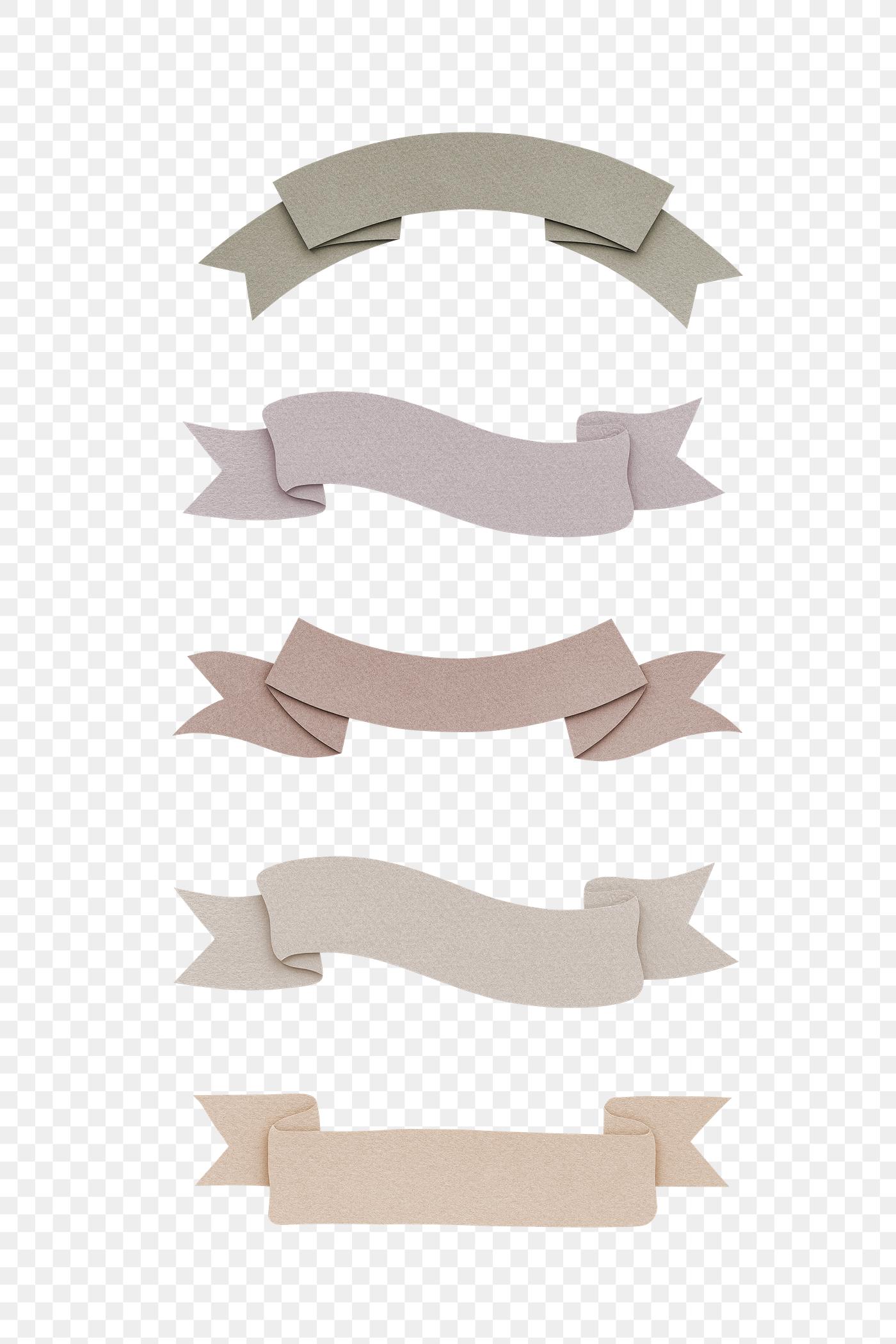 Download Ribbon paper craft banner mockup png | Royalty free stock ...