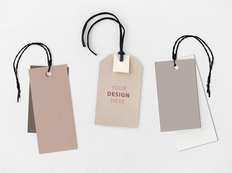 Blank paper tag set