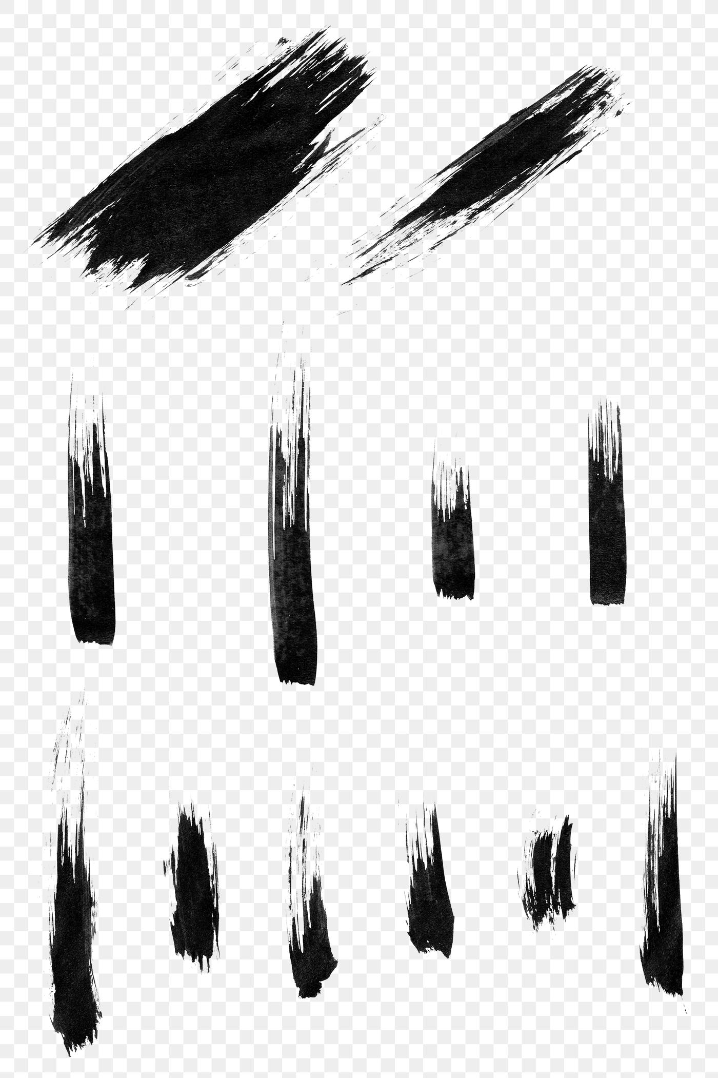 Black paint brush pattern png | Free transparent png - 2044702
