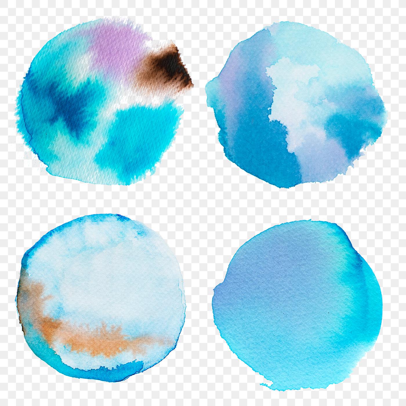  Round  watercolor  badges png  Free stock illustration 