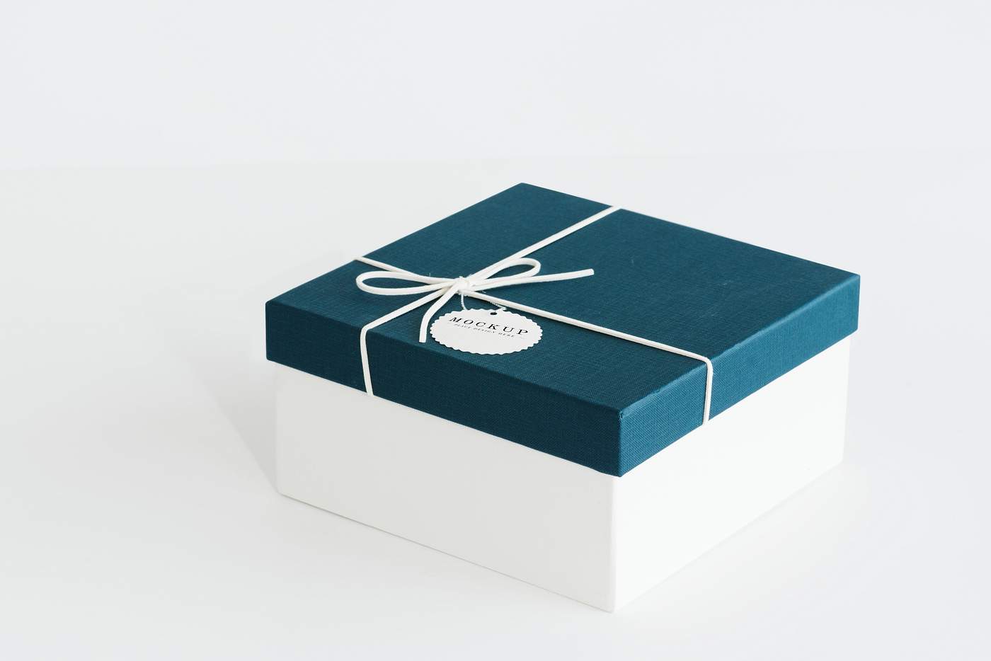 Download Blue and white gift box mockup | Free psd mockup - 525572