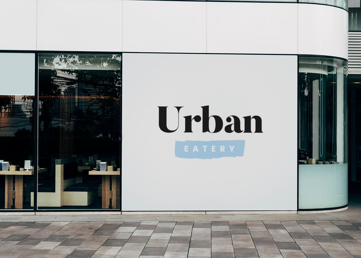 Download Mockup Of A Restaurant Wall Signage Royalty Free Stock Psd Mockup High Resolution Design